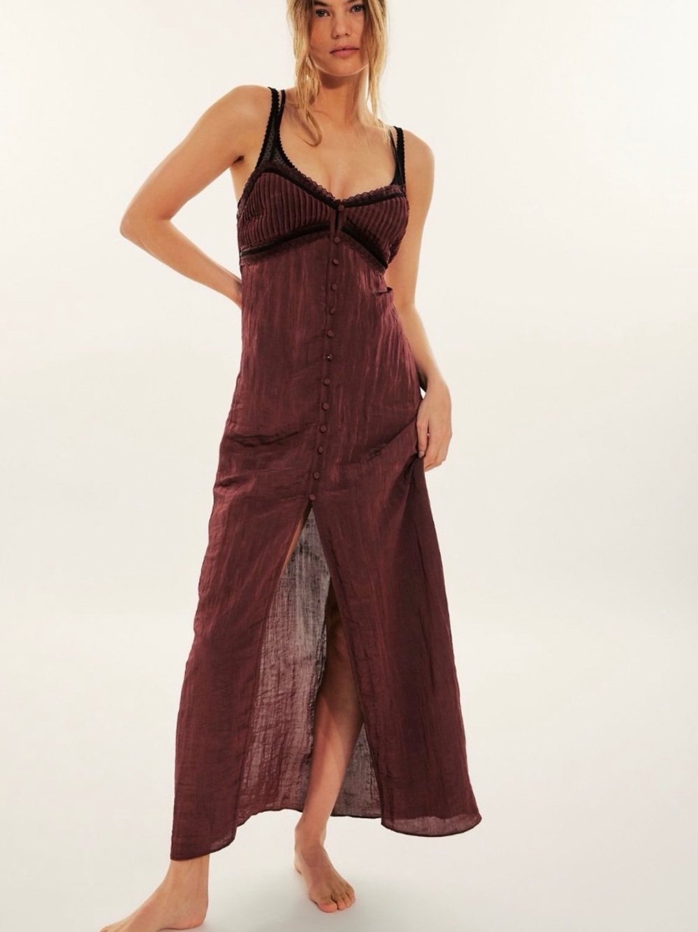 Free People Brighter Days Maxi Slip Dress